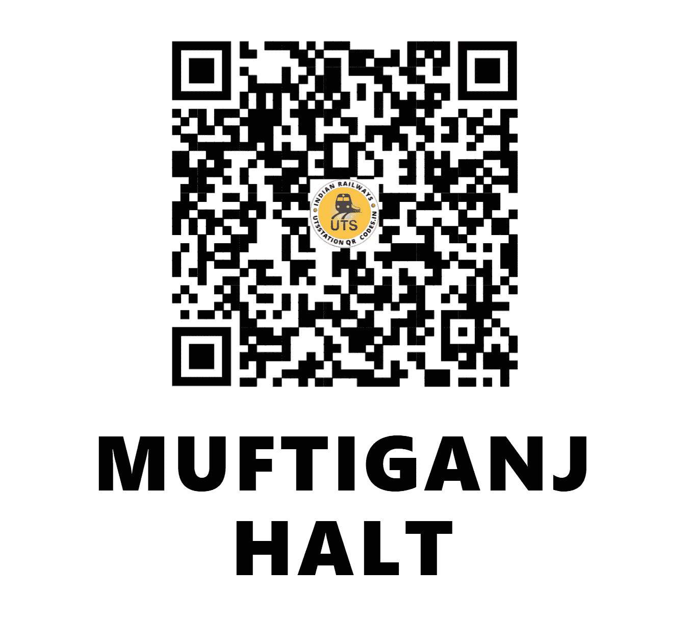 UTS QR Code for MUFTIGANJ HALT - MFJ - NE (UTTAR PRADESH)